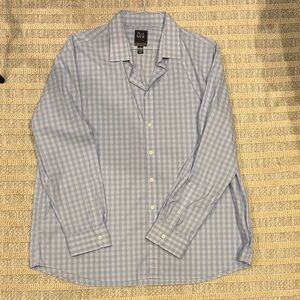 Jos. A. Bank Light Blue Plaid Button Down Shirt